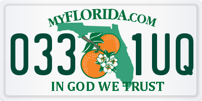 FL license plate 0331UQ