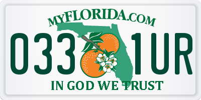 FL license plate 0331UR