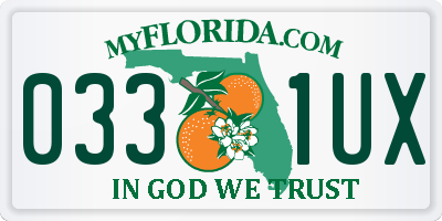 FL license plate 0331UX