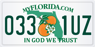 FL license plate 0331UZ