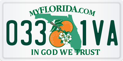 FL license plate 0331VA