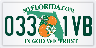 FL license plate 0331VB