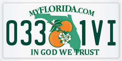 FL license plate 0331VI