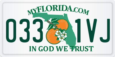 FL license plate 0331VJ