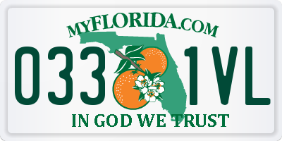 FL license plate 0331VL