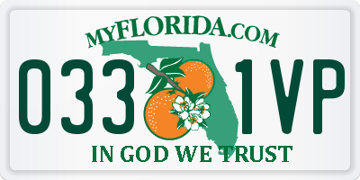 FL license plate 0331VP