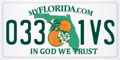 FL license plate 0331VS