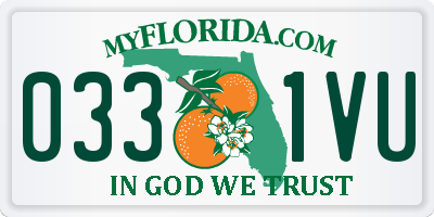 FL license plate 0331VU