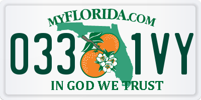 FL license plate 0331VY