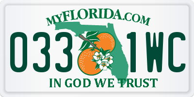 FL license plate 0331WC