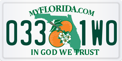 FL license plate 0331WO