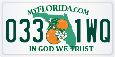 FL license plate 0331WQ
