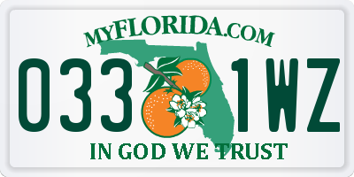 FL license plate 0331WZ
