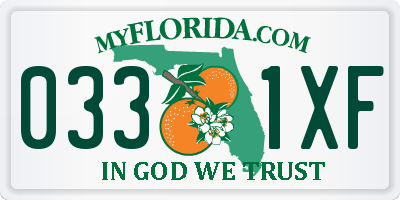 FL license plate 0331XF