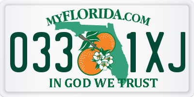 FL license plate 0331XJ