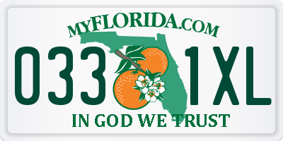 FL license plate 0331XL