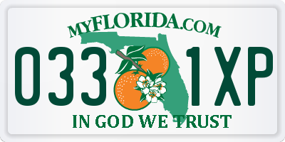FL license plate 0331XP