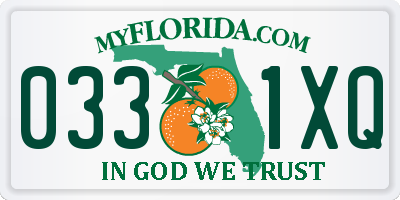 FL license plate 0331XQ