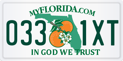 FL license plate 0331XT