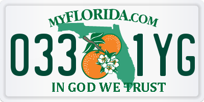 FL license plate 0331YG