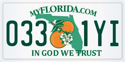 FL license plate 0331YI