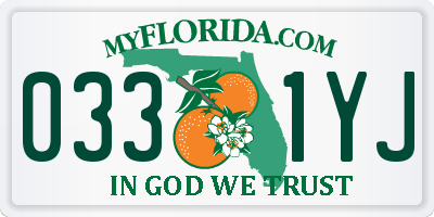 FL license plate 0331YJ