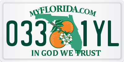 FL license plate 0331YL