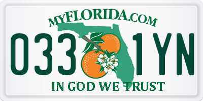 FL license plate 0331YN