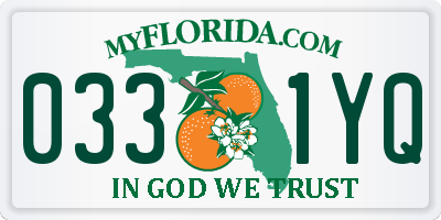 FL license plate 0331YQ