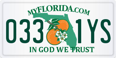 FL license plate 0331YS