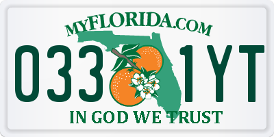 FL license plate 0331YT