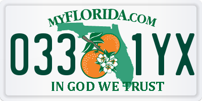 FL license plate 0331YX