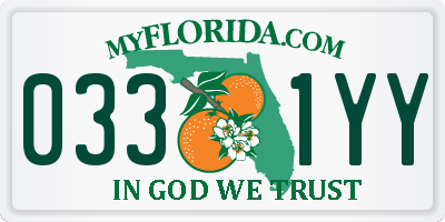 FL license plate 0331YY