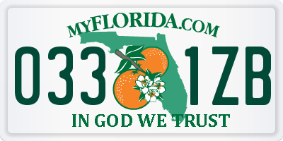 FL license plate 0331ZB