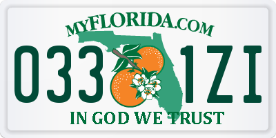 FL license plate 0331ZI