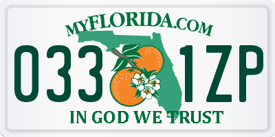 FL license plate 0331ZP