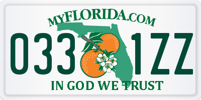 FL license plate 0331ZZ