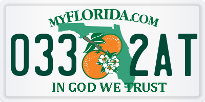 FL license plate 0332AT