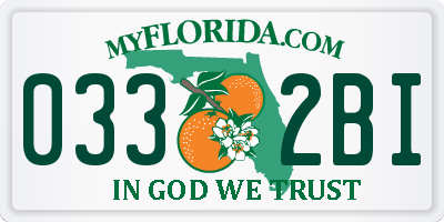 FL license plate 0332BI