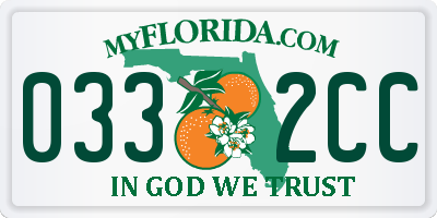 FL license plate 0332CC