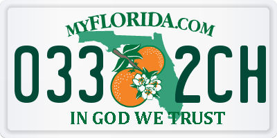 FL license plate 0332CH
