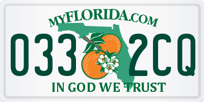 FL license plate 0332CQ