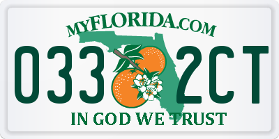 FL license plate 0332CT