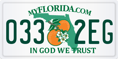 FL license plate 0332EG