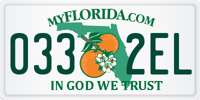 FL license plate 0332EL