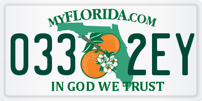 FL license plate 0332EY