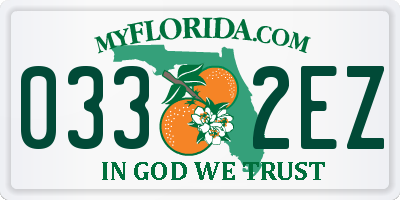 FL license plate 0332EZ
