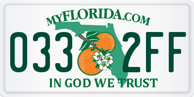 FL license plate 0332FF