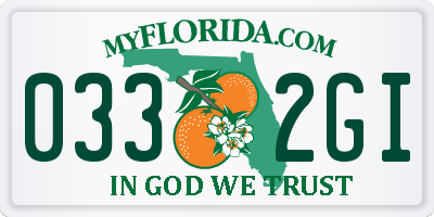 FL license plate 0332GI