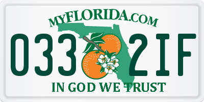 FL license plate 0332IF